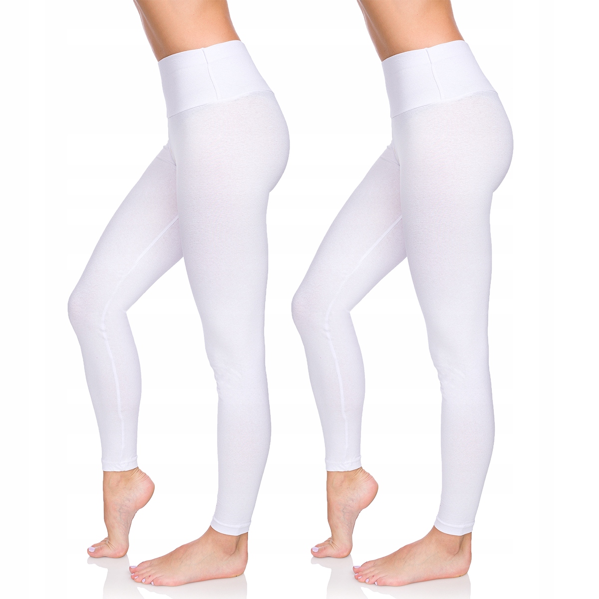 

2X Legginsy Getry Wyszczuplające Wysoki Stan Lwp