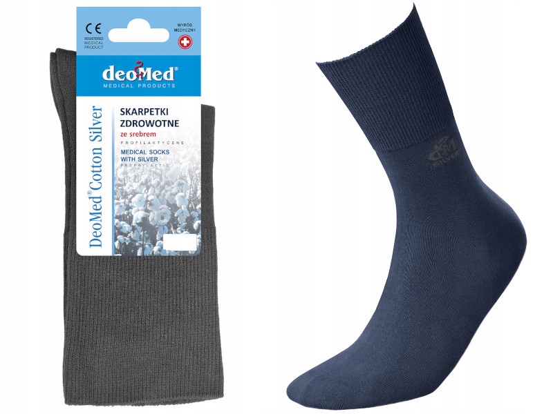 

Skarpety Deomed Cotton Bezuciskowe medyczne gn4346