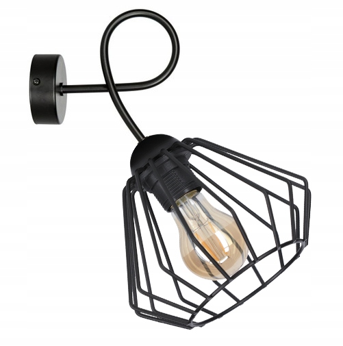 Kinkiet Lampa ścienna WIRE - druciany klosz