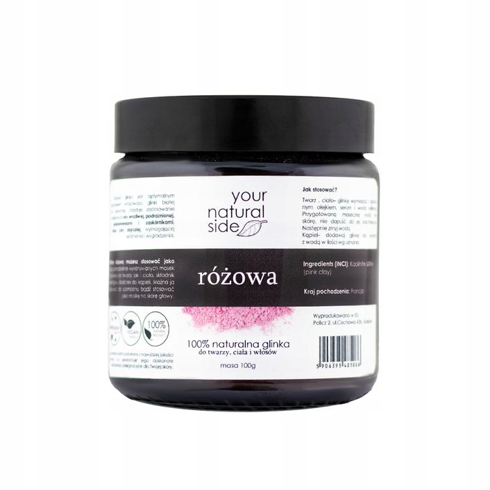 

Glinka różowa Kaolin 100% Naturalna + Gratis