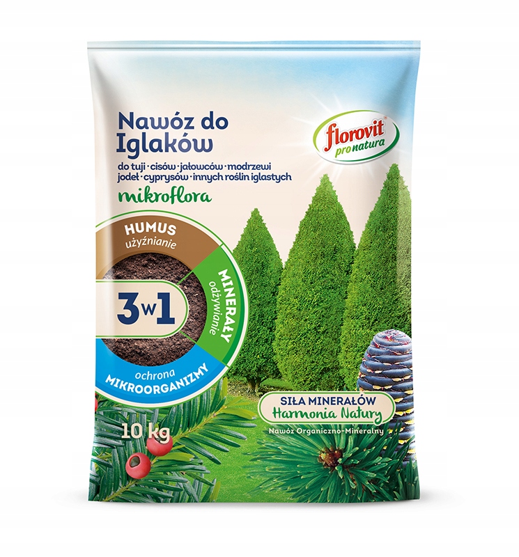

Florovit Mikroflora 3w1 nawóz do iglaków 10 kg
