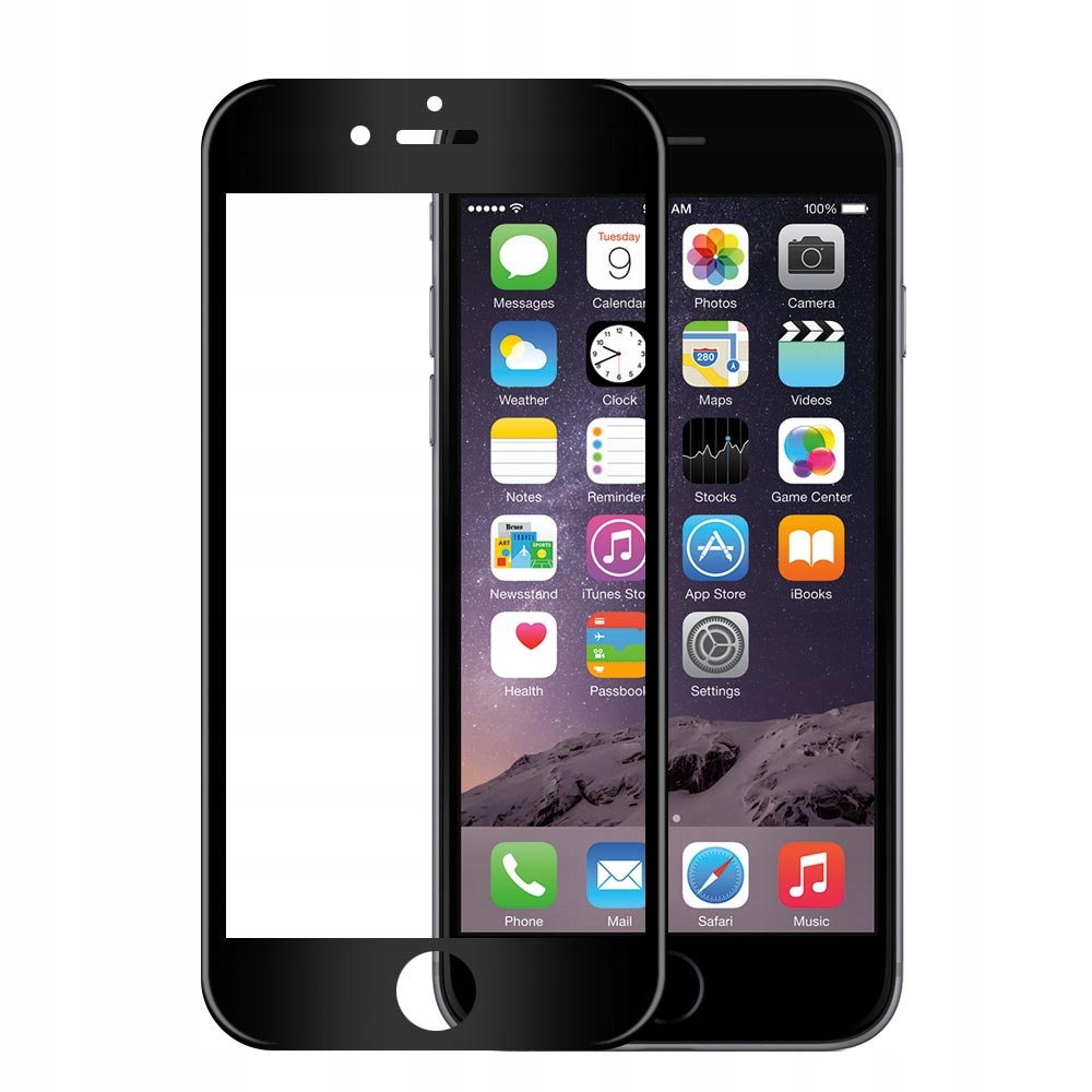 

Szkło szybka cały ekran żelowa ramka iPhone 6S 6