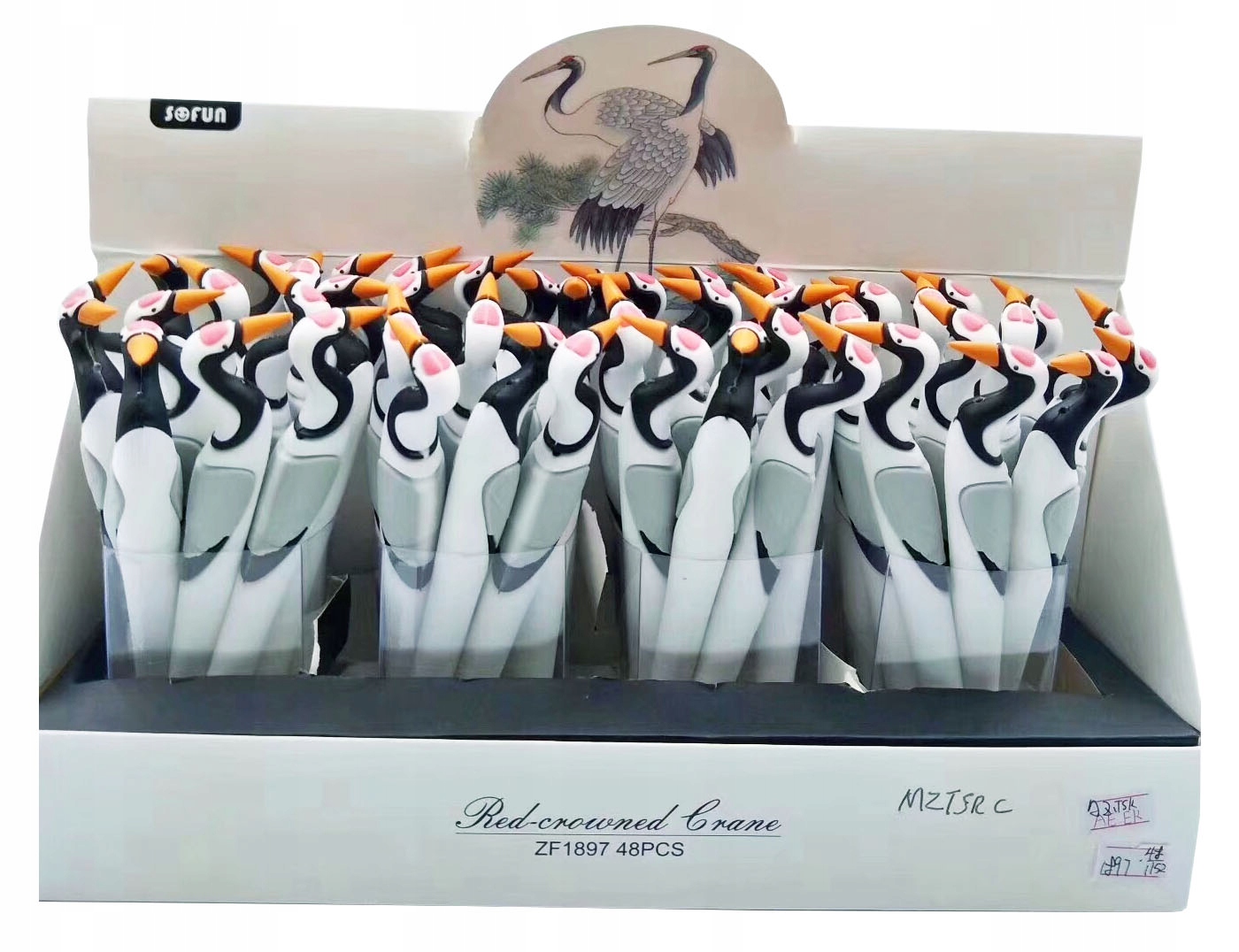 Długopisy ŻURAW cienkopisy z żurawiem PTAKI silikonowe dla dzieci do szkoły Marka Jelly Pens