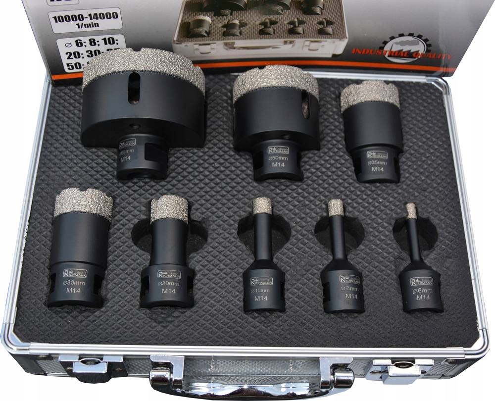 Zestaw koronka otwornica do gresu M14 6-68mm Kod producenta C4848