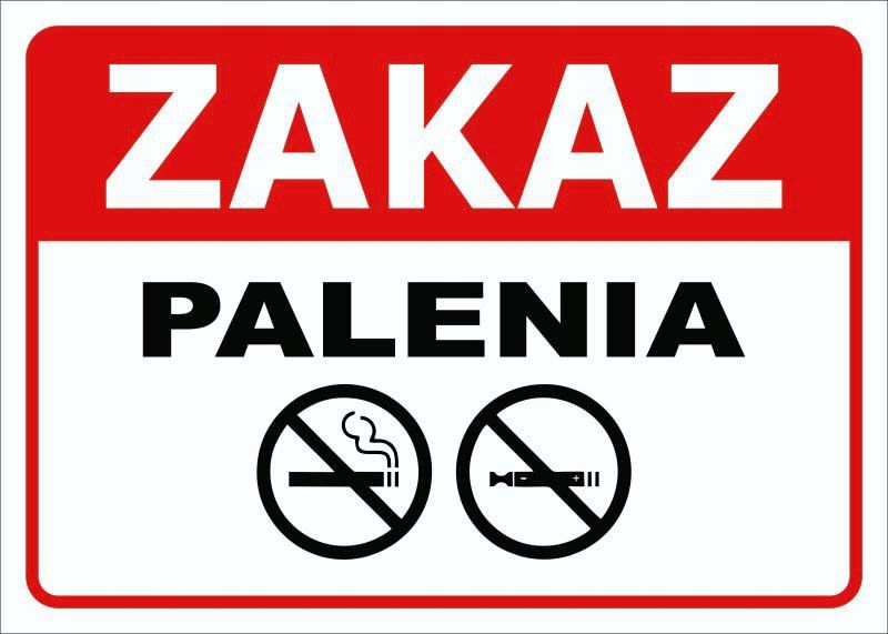 TABLICZKA Zakaz Palenia ZNAK