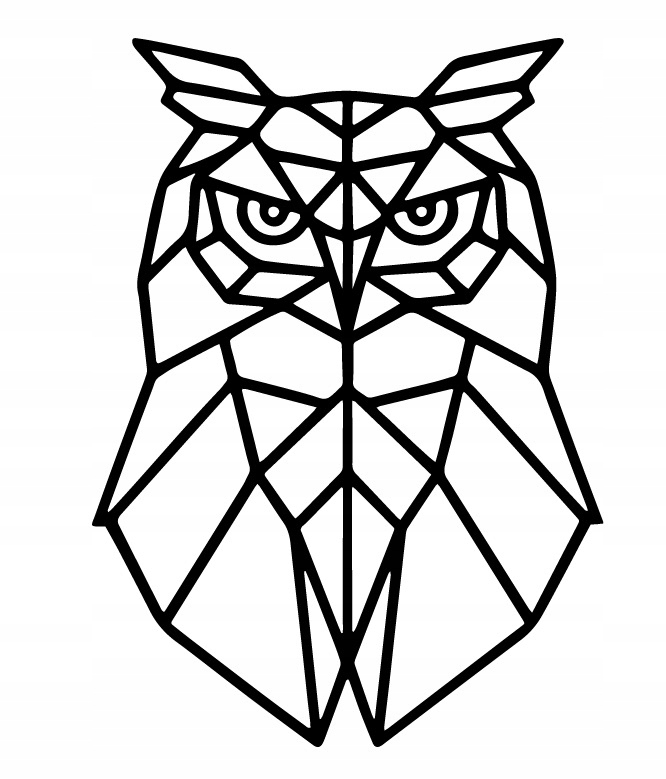

Nakleja Na Ścianę Geometryczna Sowa 50cm