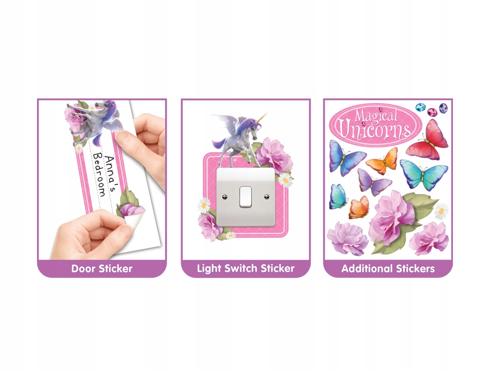 НАКЛЕЙКИ ?? СТЕНЫ САМОКЛЕЯЩИЕСЯ БАБОЧКИ ЕДИНОРОГ