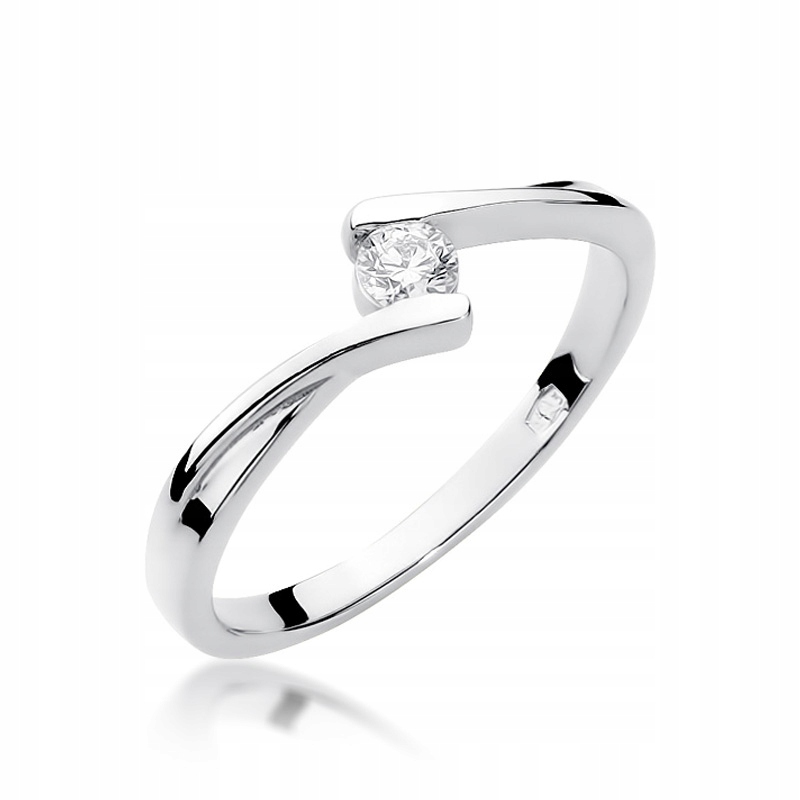 

Pierścionek zaręczynowy -Brylanty- 0,10ct Białe Zł