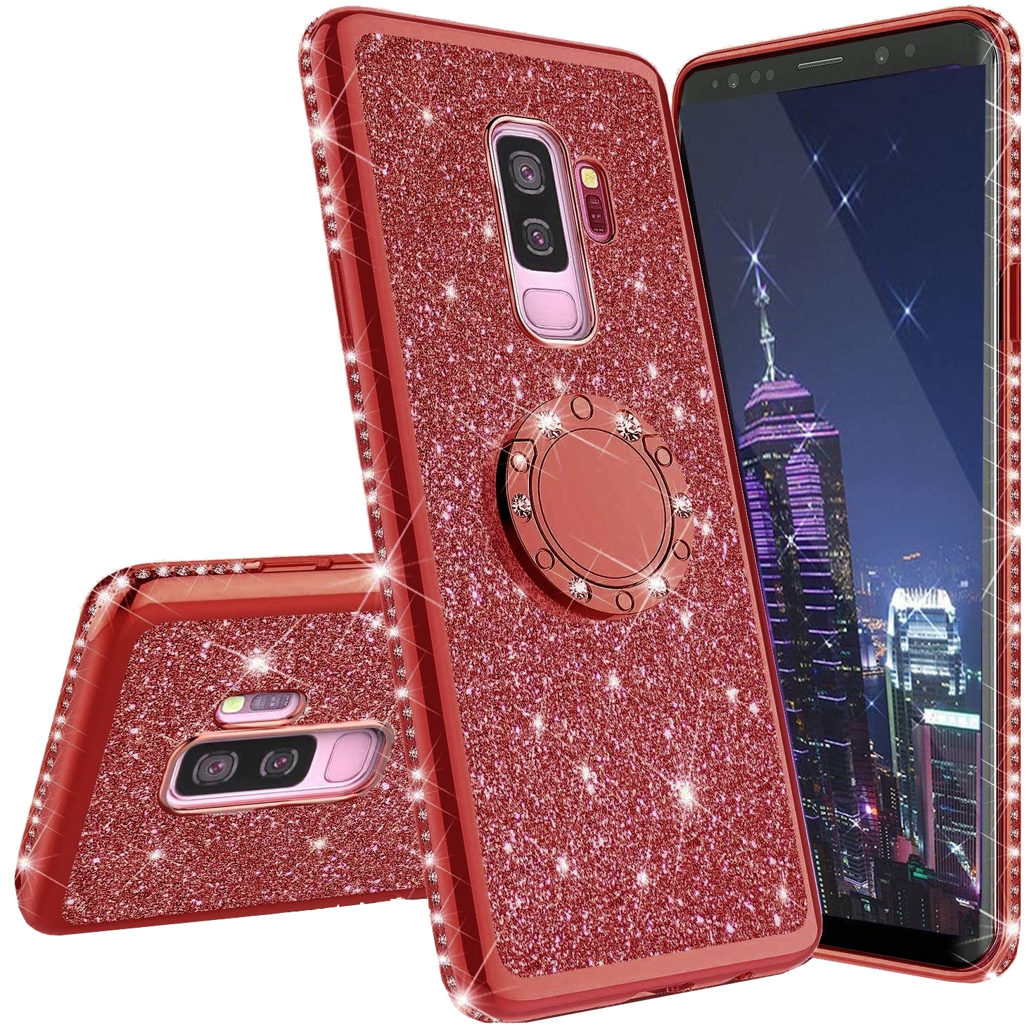 

Etui Brokat Do Samsung S9 Plus Ring Case+szkło