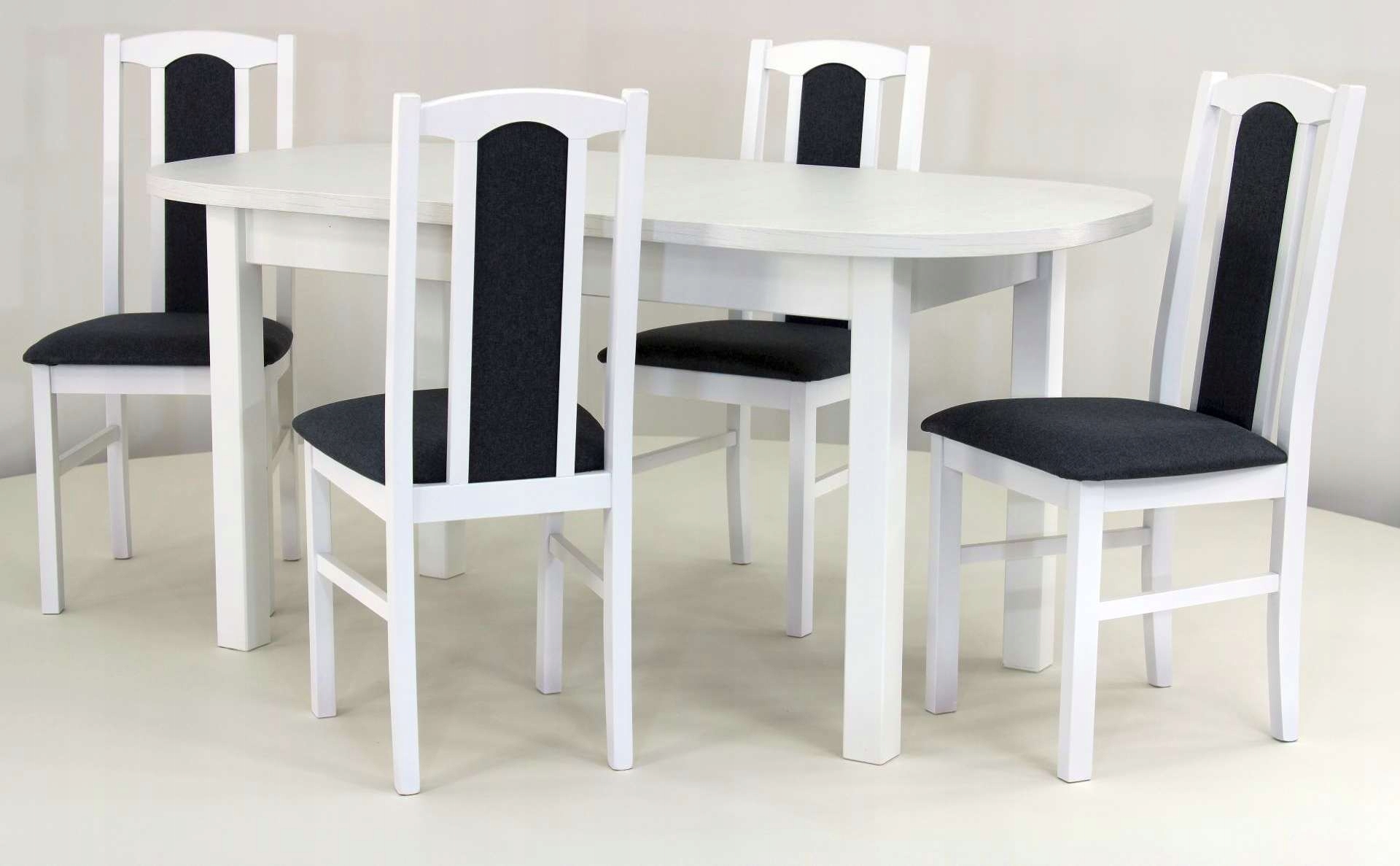 STÓŁ DO JADALNI WENUS 1 + 4 BUKOWE KRZESŁA Materiał inny