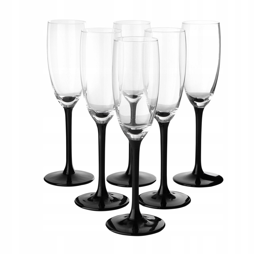

Kieliszki Do Szampana Onyx Czarna Nóżka 180ML 6SZT