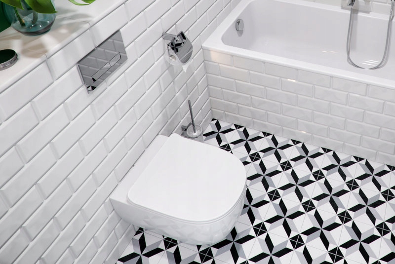 EXCELLENT SHIRO STELAŻ WC+PRZYCISK PLATTO CHROM Linia Shiro