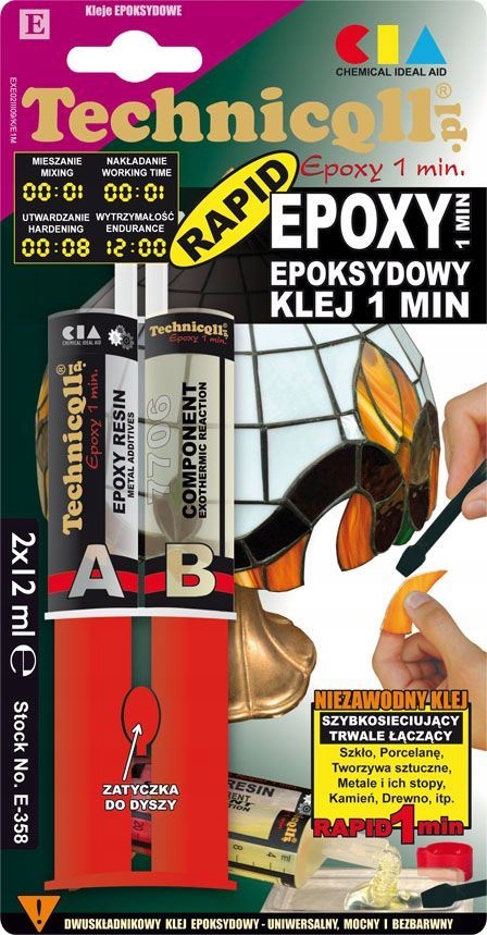 

Technicoll Klej Bezbarwny Epoksydowy 2X12ML