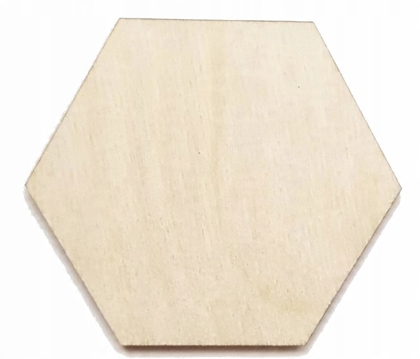 

Sześciokąt hex hexagon 4cm sklejka 3mm 50 sztuk