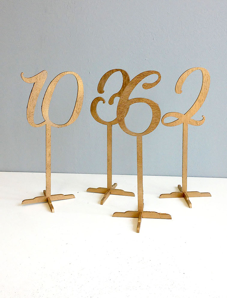 CYFERKI NUMERKI na stół ŚLUB! 19 cm! Wzory ZŁOTE! Cechy dodatkowe brak