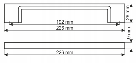 Uchwyt meblowy Gamet UN73 192mm chrom Marka Gamet