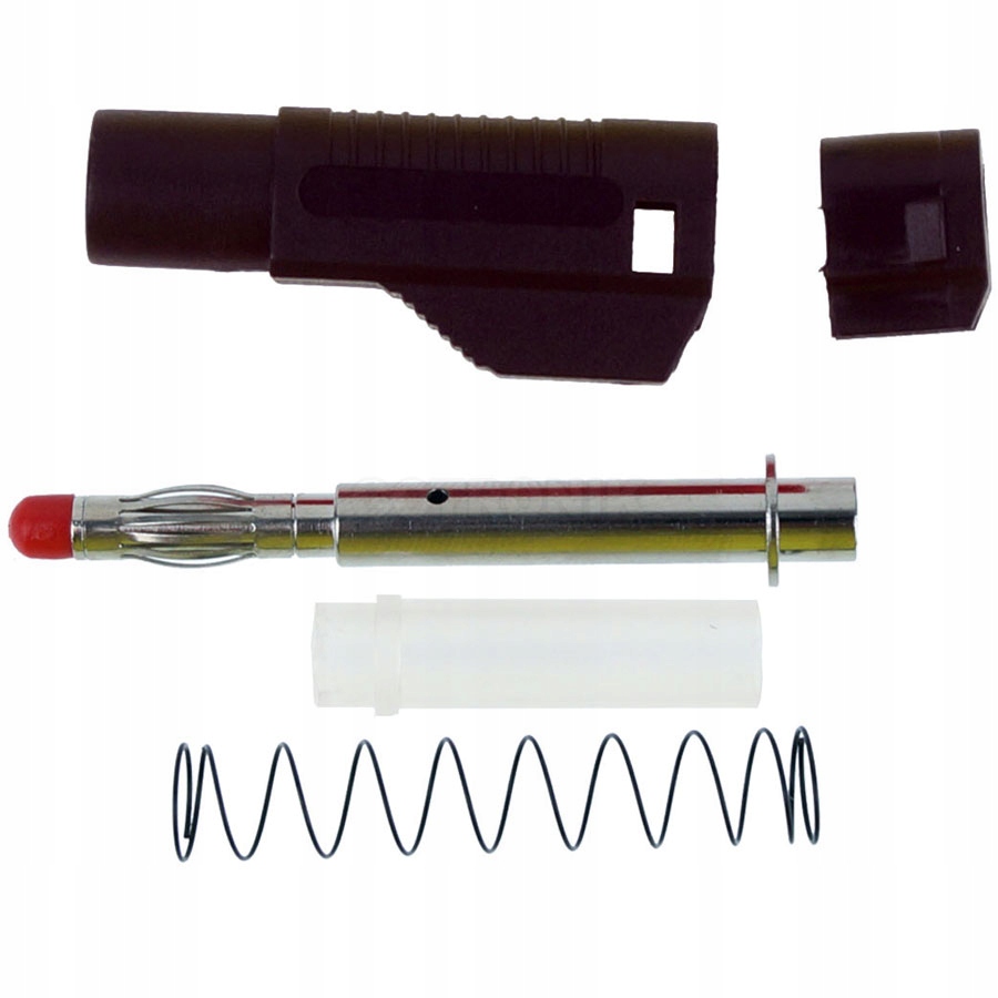 

Wtyk banan 4mm prosty czarny Amass 25.450.2