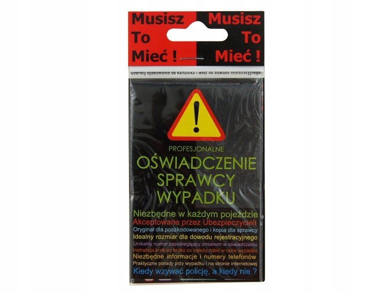 

Samokopiujące Oświadczenie Sprawcy Wypadku Kolizji