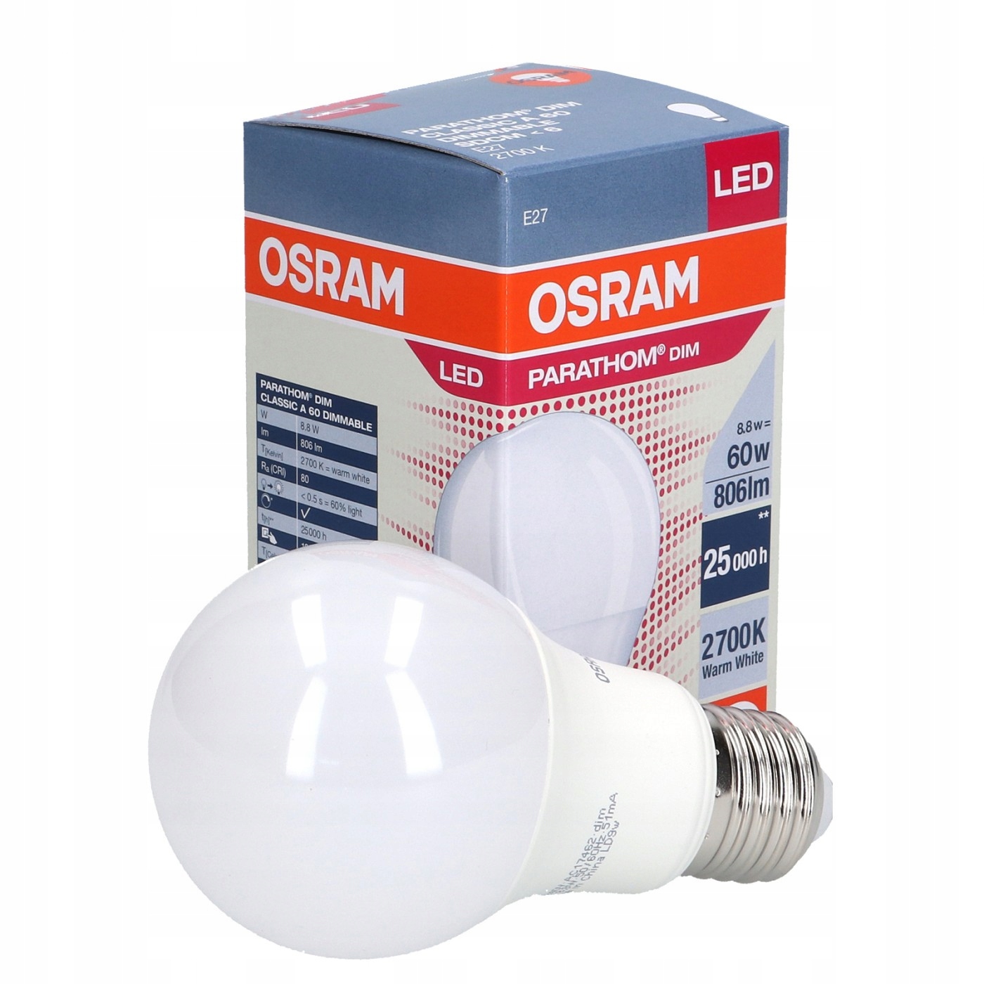 

Żarówka Led 8.8W E27 Dimmable Osram