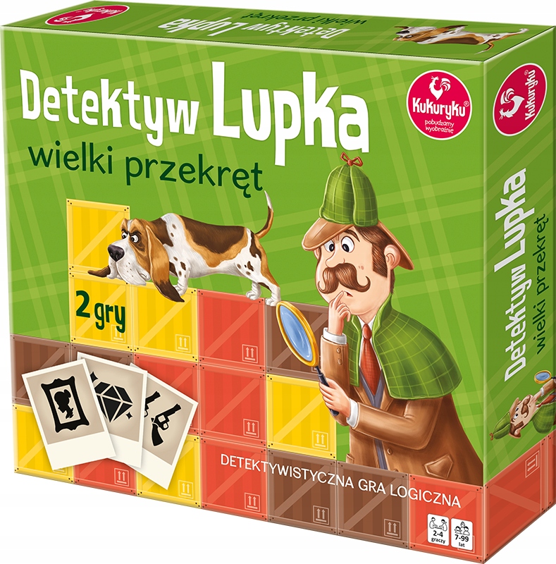 Gra planszowa Detektyw Lupka wielki przekręt Kukuryku