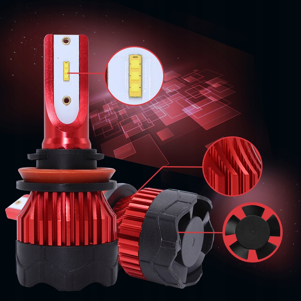 ŻARÓWKI LED H1 GT COB +300% SUPER MOCNA ŻARÓWKA Napięcie 12 V