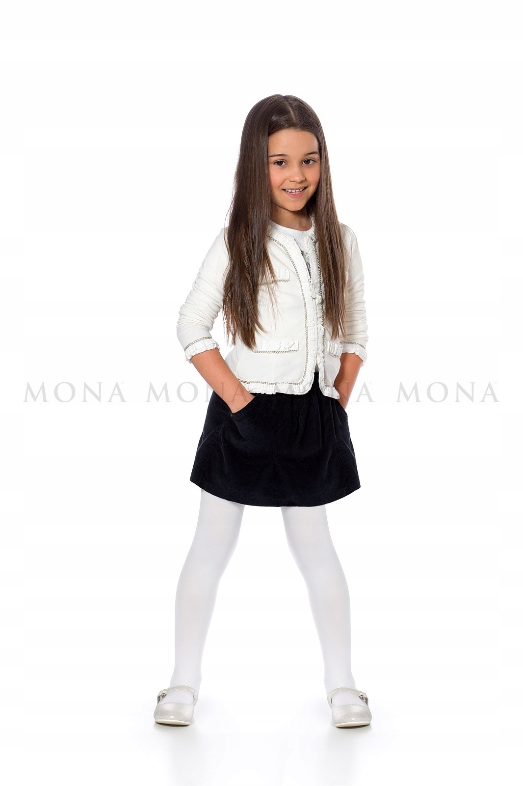 

Mona Rajstopy Zoya 40DEN Bianco 140-146