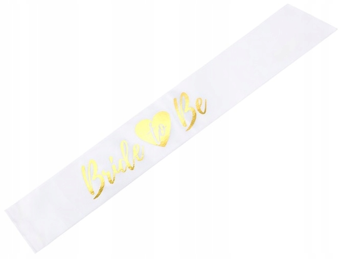 

Szarfa Na Wieczór Panieński Bride To Be Biała 75CM
