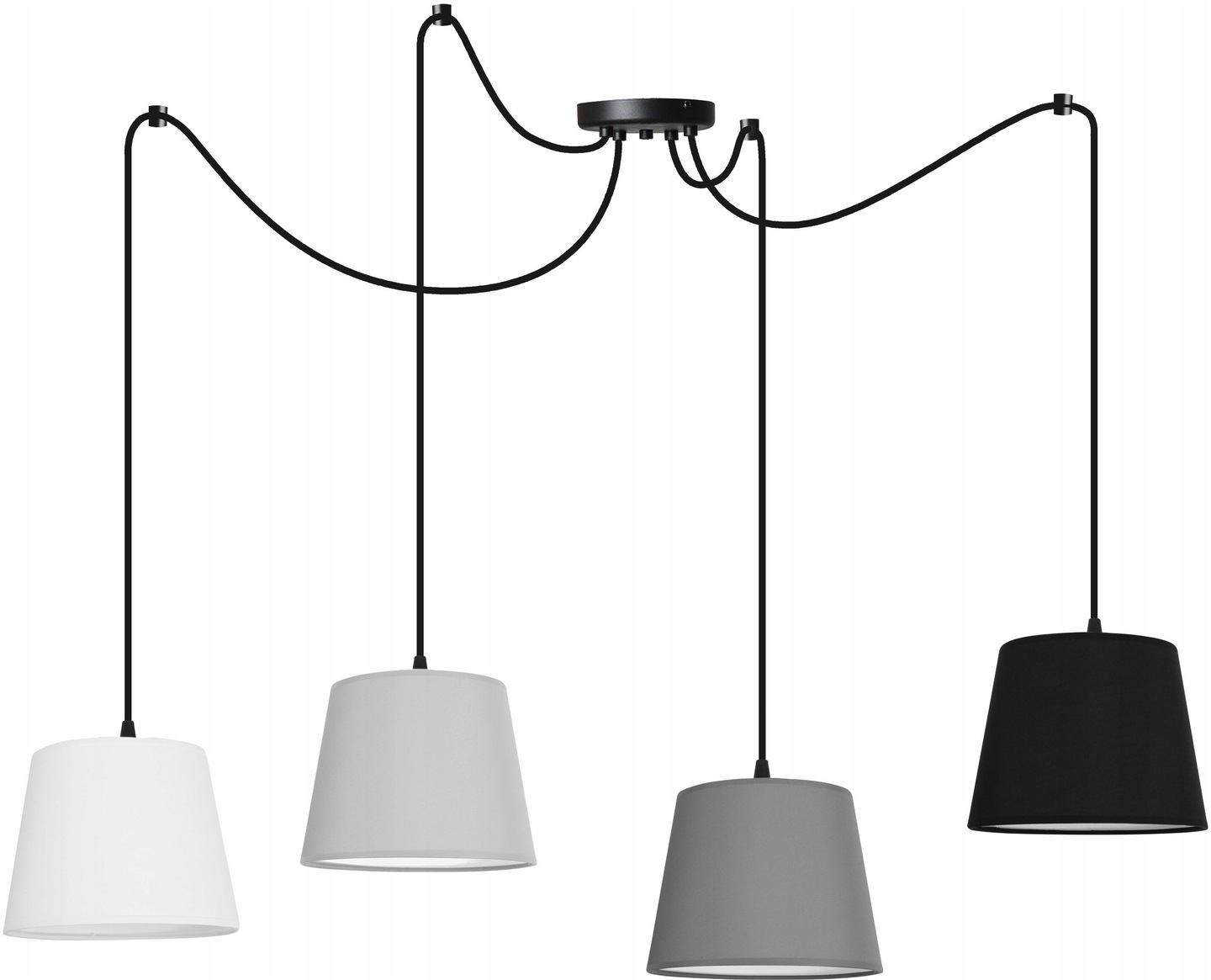 

Lampa Wisząca Sufitowa Pająk Żyrandol Loft Abażur