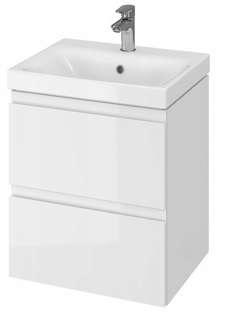 

Szafka z umywalką 50x35 biała połysk slim cersanit