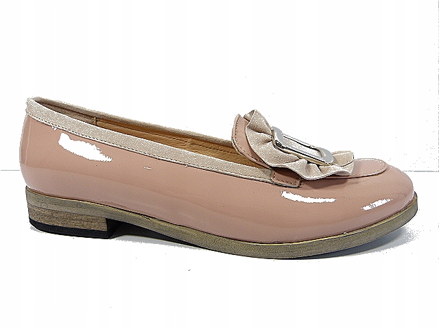 Dámské polobotky, elegantní růžové dámské pantofle Karino 38 kůže