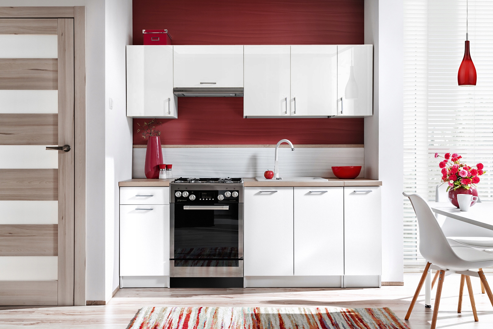 Meble Kuchenne Max Biały Połysk 2,1 m