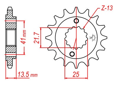 ZĘBATKA PRZÓD PRZEDNIA JT HONDA VT 600 SHADOW VLX