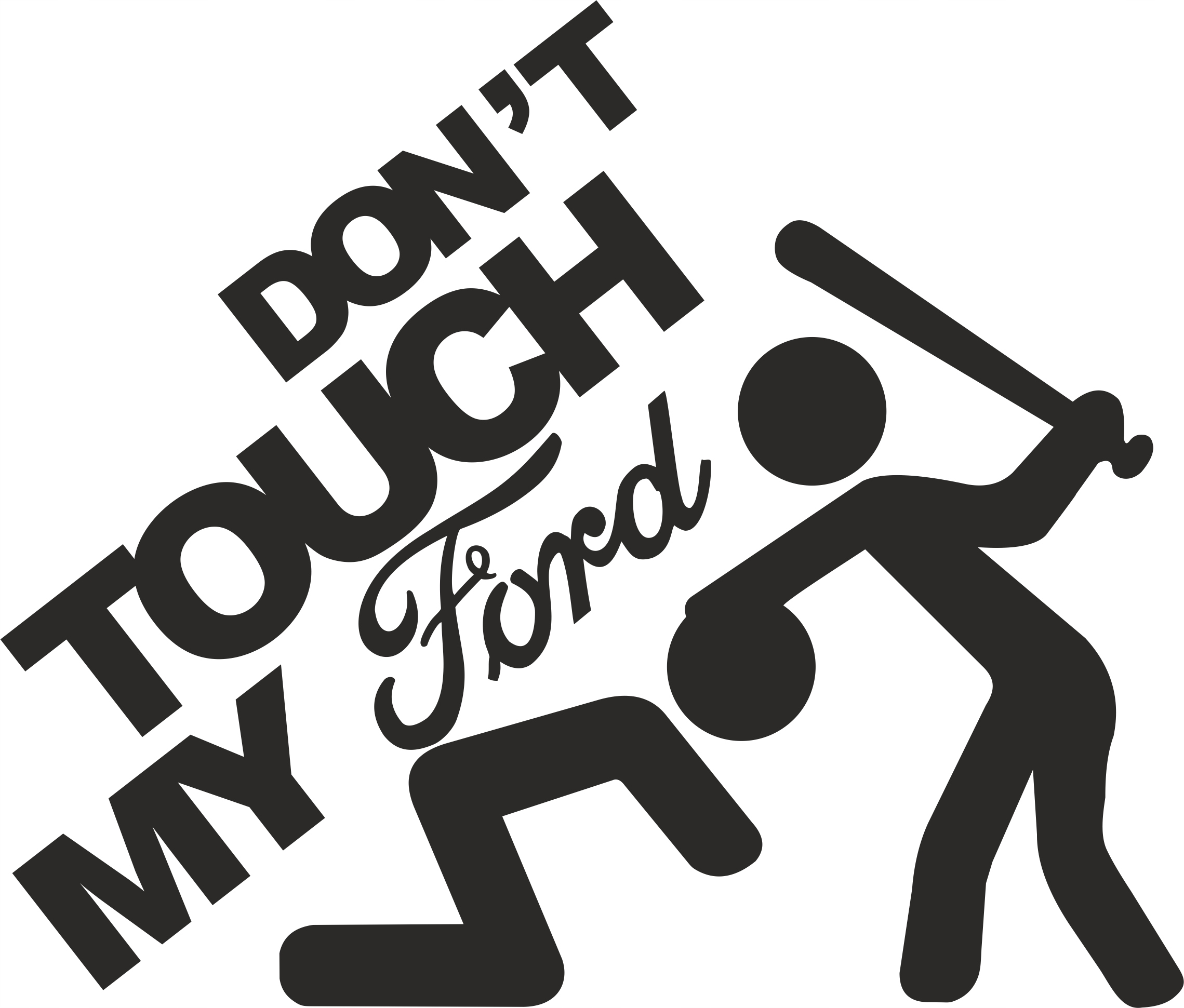 

Don't Touch My Ford naklejka 15 x 12,8 cm