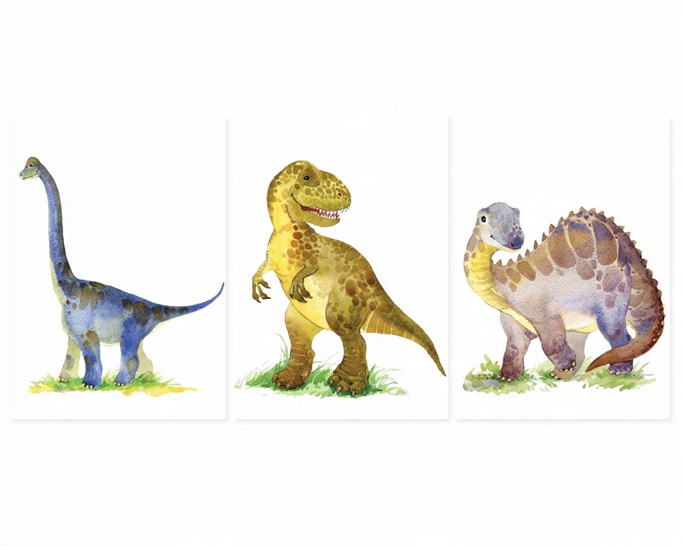 

Plakaty,obrazki dla dzieci Dinozaury Zestaw 3xA3