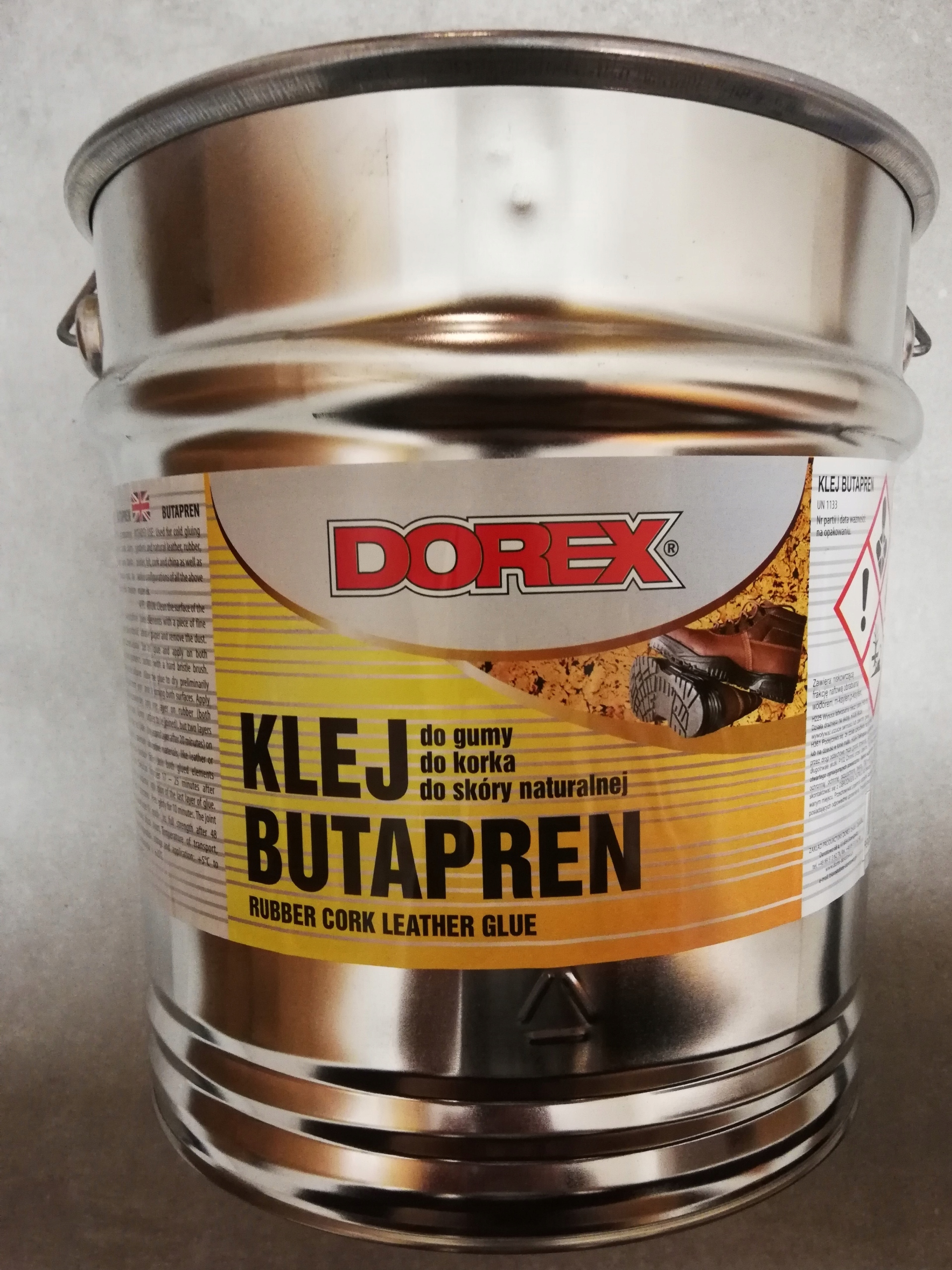 Klej Butapren Budapren do gumy skóry korka 3 L
