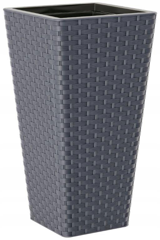 

Donica Rattana kwadrat Slim 40x40 h75 antracyt