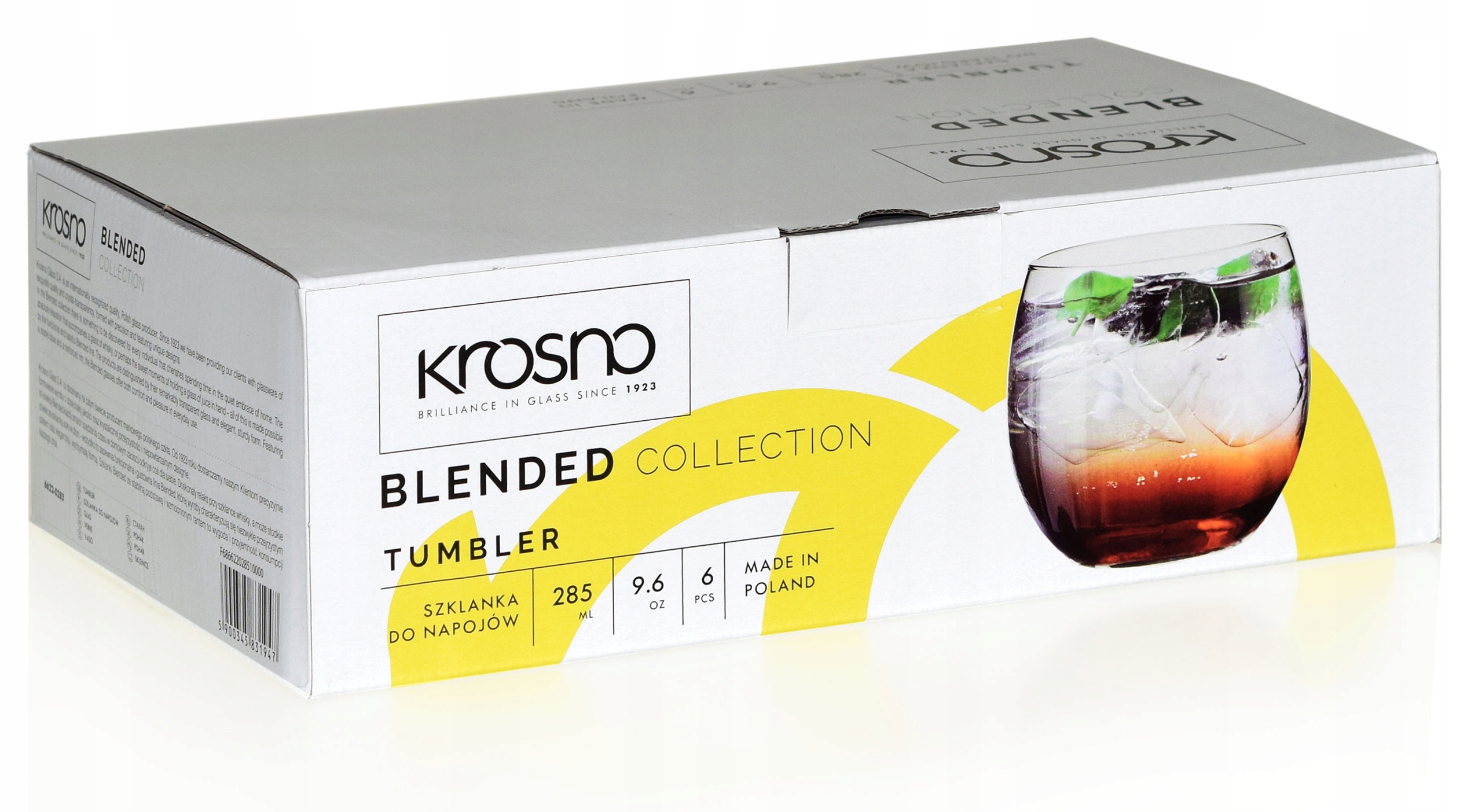 Szklanki do soku wody napojów KROSNO Blended 285ml Marka Krosno