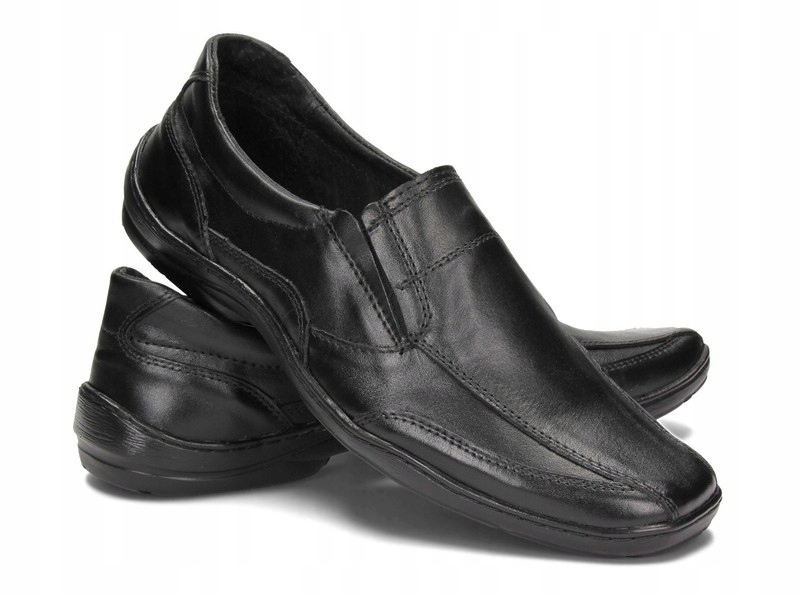 

Mokasyny Półbuty Polskie Skóra 188 Czarny 39