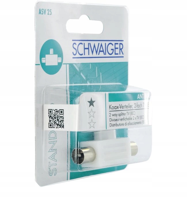 

Rozdzielacz Rozgałęźnik Iec Antenowy 1/2 ASV25