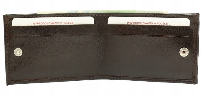 

Polska banknotówka, bilonówka ciemni portfel Skóra