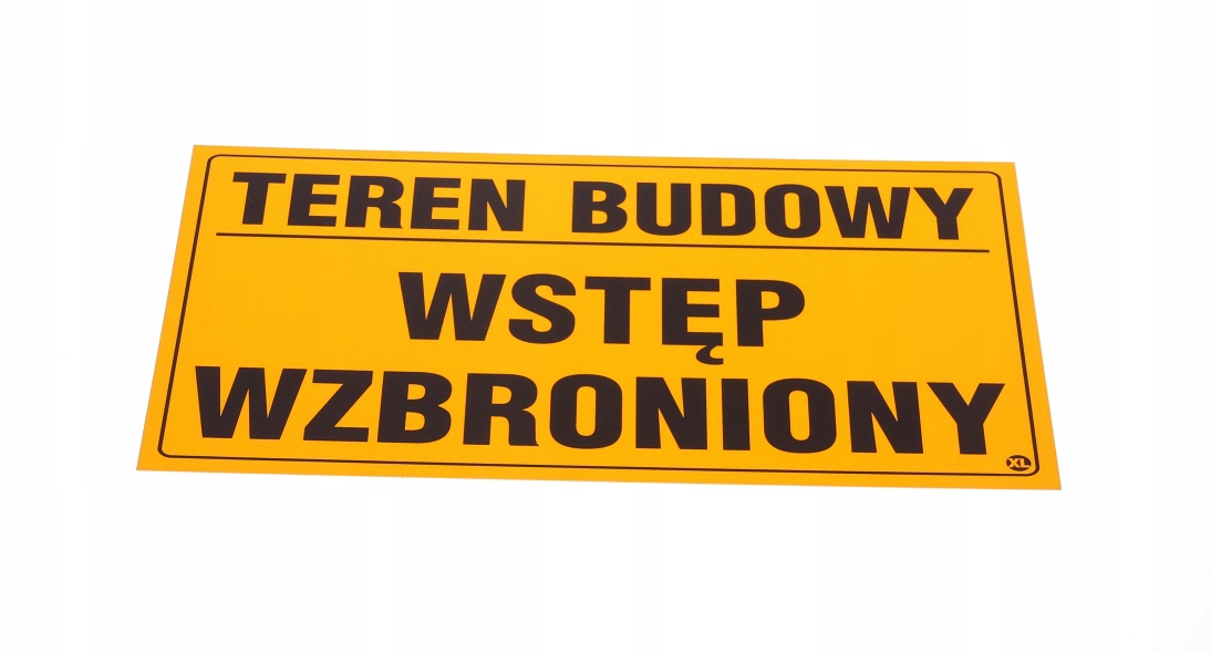 TEREN BUDOWY TABLICZKA TABLICA 33X20