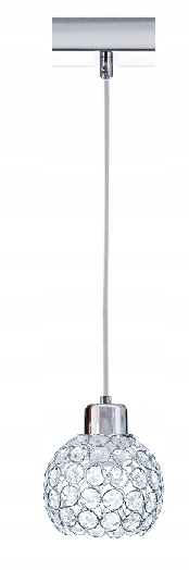 

Lampa Wisząca zwis Chrom Kryształki Diamenty 1xE27