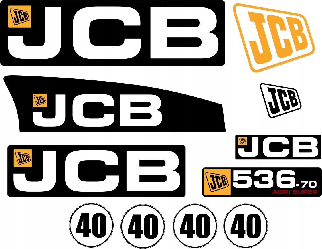 Samolepky Jcb 536-70 Agri Laminované