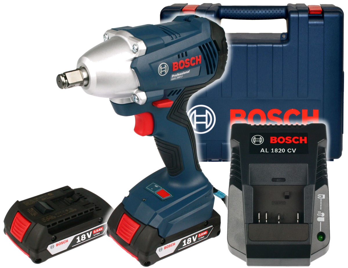 

Klucz Udarowy 18V Gds 250-LI Bosch 2x3,0Ah Walizka