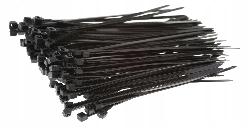 OPASKI KABLOWE ZACISKOWE ZIP 2.5 x 100 mm CZARNE 100 SZTUK 10 cm