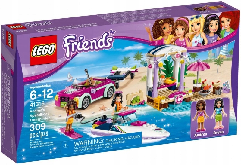 Lego 41316 Friends Přepravka motorových člunů Andrei
