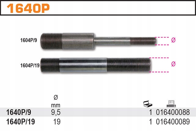 TRZPIEŃ GWINTOWANY 9.5MM DO 1640 BETA 1640P/9 Marka Beta