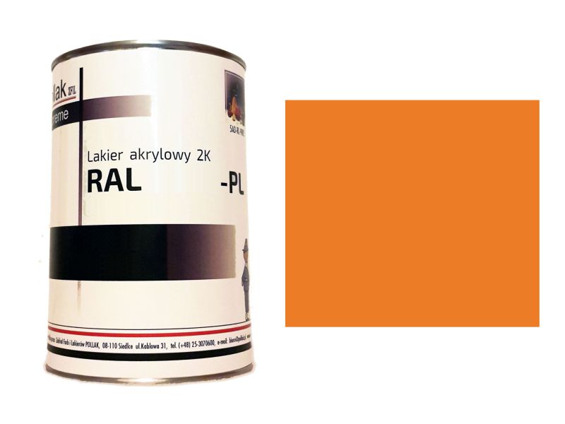 Lakier Akrylowy RAL 2011 POMARANCZOWY ORANGE 1 L