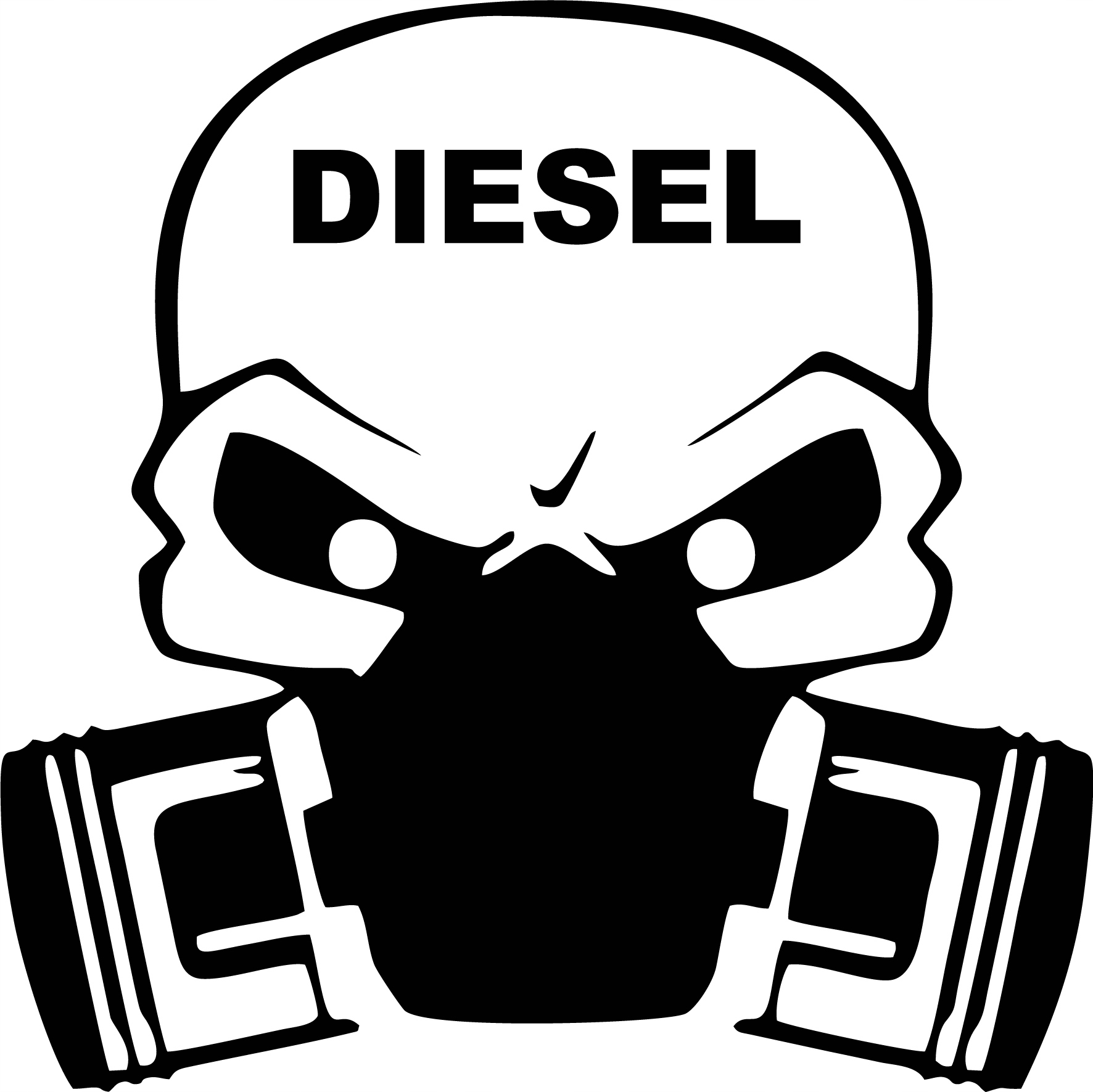 

Naklejka na szybę samochód Diesel Czacha 15 cm