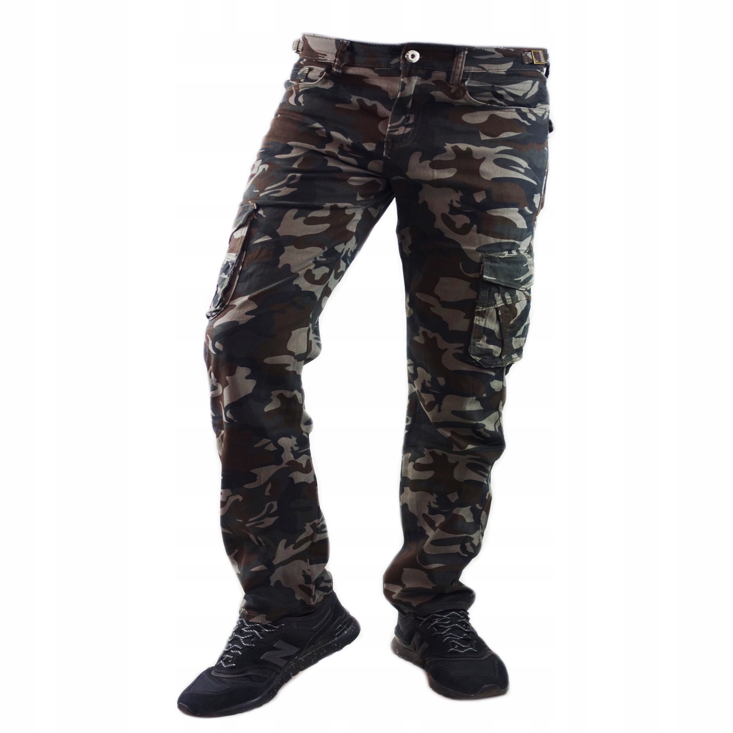 SPODNIE MĘSKIE BOJÓWKI MORO ROBOCZE KIESZENIE Marka inna